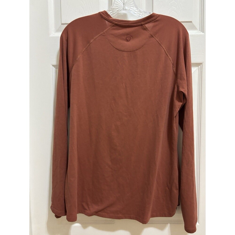 Kuhl T-Shirt Womens M Rust Orange Soft Stretchy Long Sleeve Performance Outdoor - Picture 1 of 7